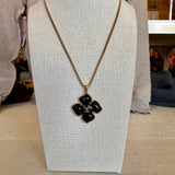 Chanel Black Flower Necklace