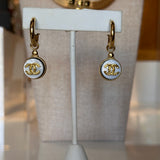 Chanel Hoop w/Buttton Earring