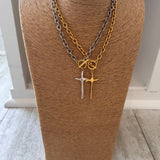 Wavy Cross Necklace