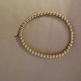 4mm gold filled bracelet w/ floating heart