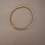 4mm Gold Filled Curved Bar Bracelet