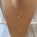 Circle Rhinestone Pendant Necklace