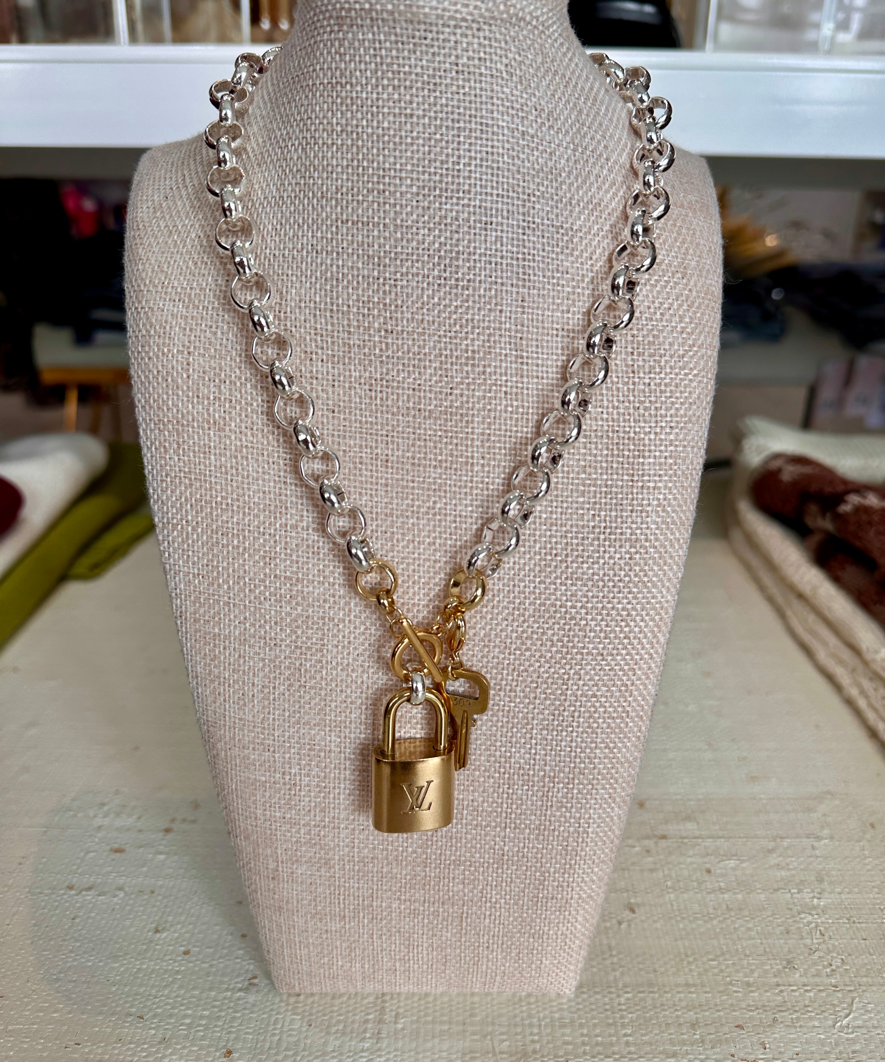 Mega Polo LV Lock Necklace