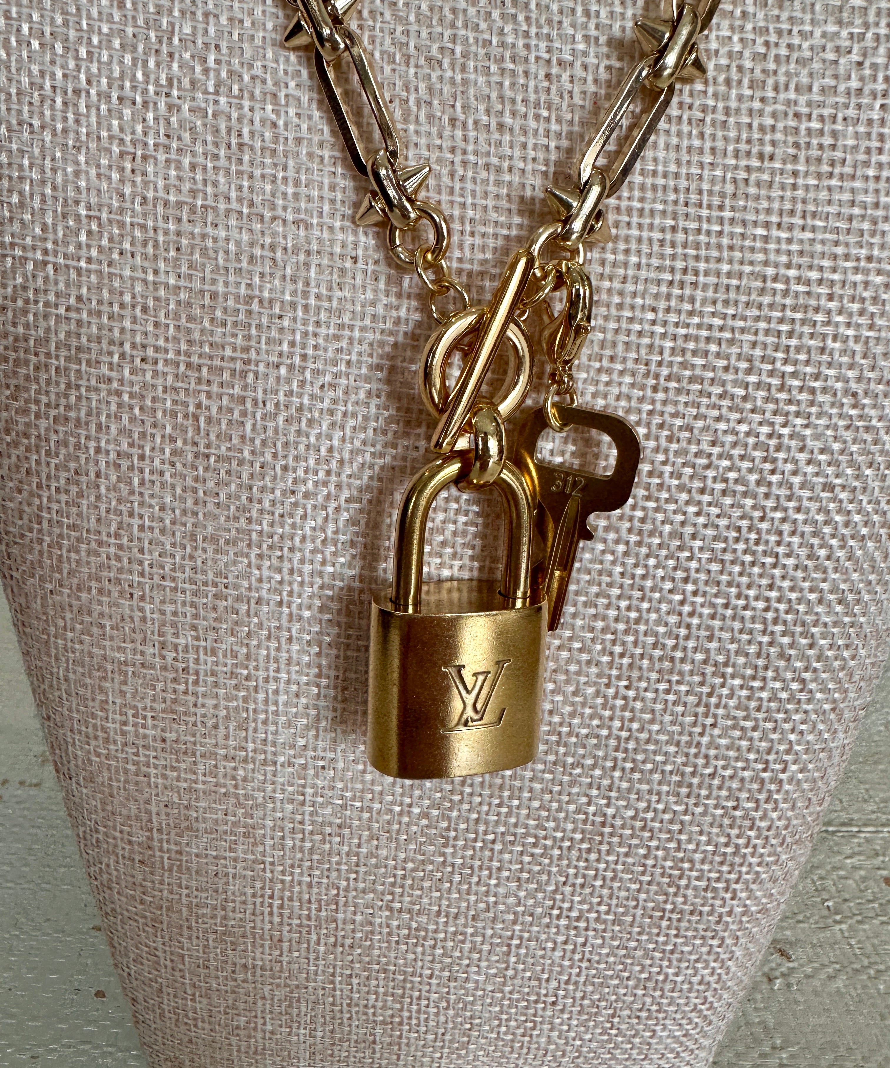 Punk LV Lock Necklace