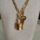 Punk LV Lock Necklace