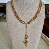 Turquoise Barrel LV Lock Necklace