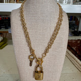 Long Equestrian LV Lock Necklace
