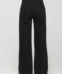 Lana Dble Button Black Jean