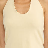 MAGGIE STONE NECK HALTER TOP