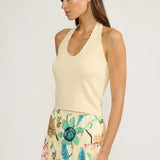 MAGGIE STONE NECK HALTER TOP