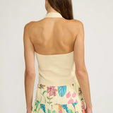 MAGGIE STONE NECK HALTER TOP
