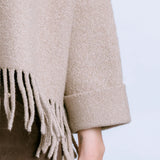 FRINGE MOCK NECK SWEAER