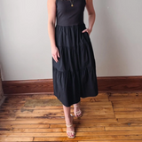 SOLENNE SMOCKED MIDI