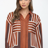 Graphic Pattern Button Down