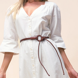 Loop Leather Belt Cognac