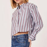 June Crop Striped Button Up