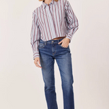 June Crop Striped Button Up