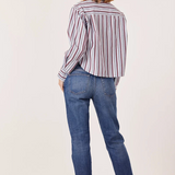June Crop Striped Button Up