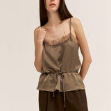 Crinkle Satin Slip Top