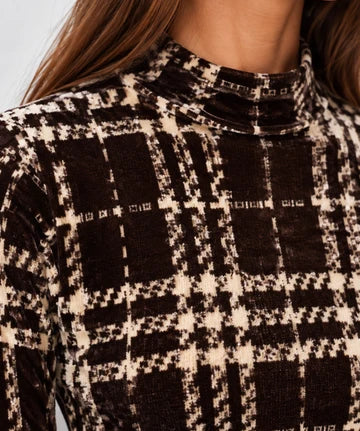Burnout Velour Mock Neck