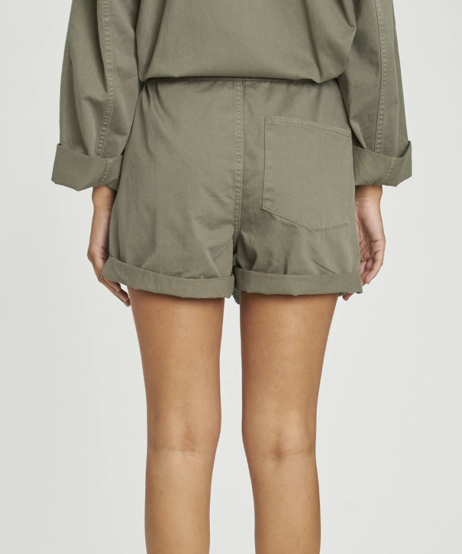 BELTED COTTON ROMPER