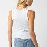 RIBBED HIGH SCOOP NECK TANK