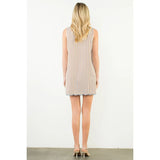 ANYA STRIPE & SCALLOP MINI DRESS
