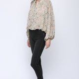 LUREX FLORAL PRINT BLOUSE