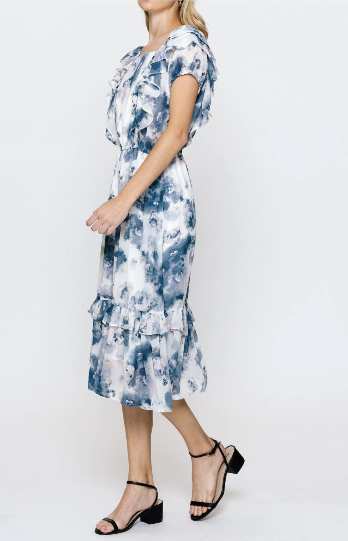 TIE DYE CHIFFON DRESS
