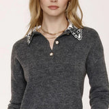 LEXIE 3 BUTTON PULLOVER