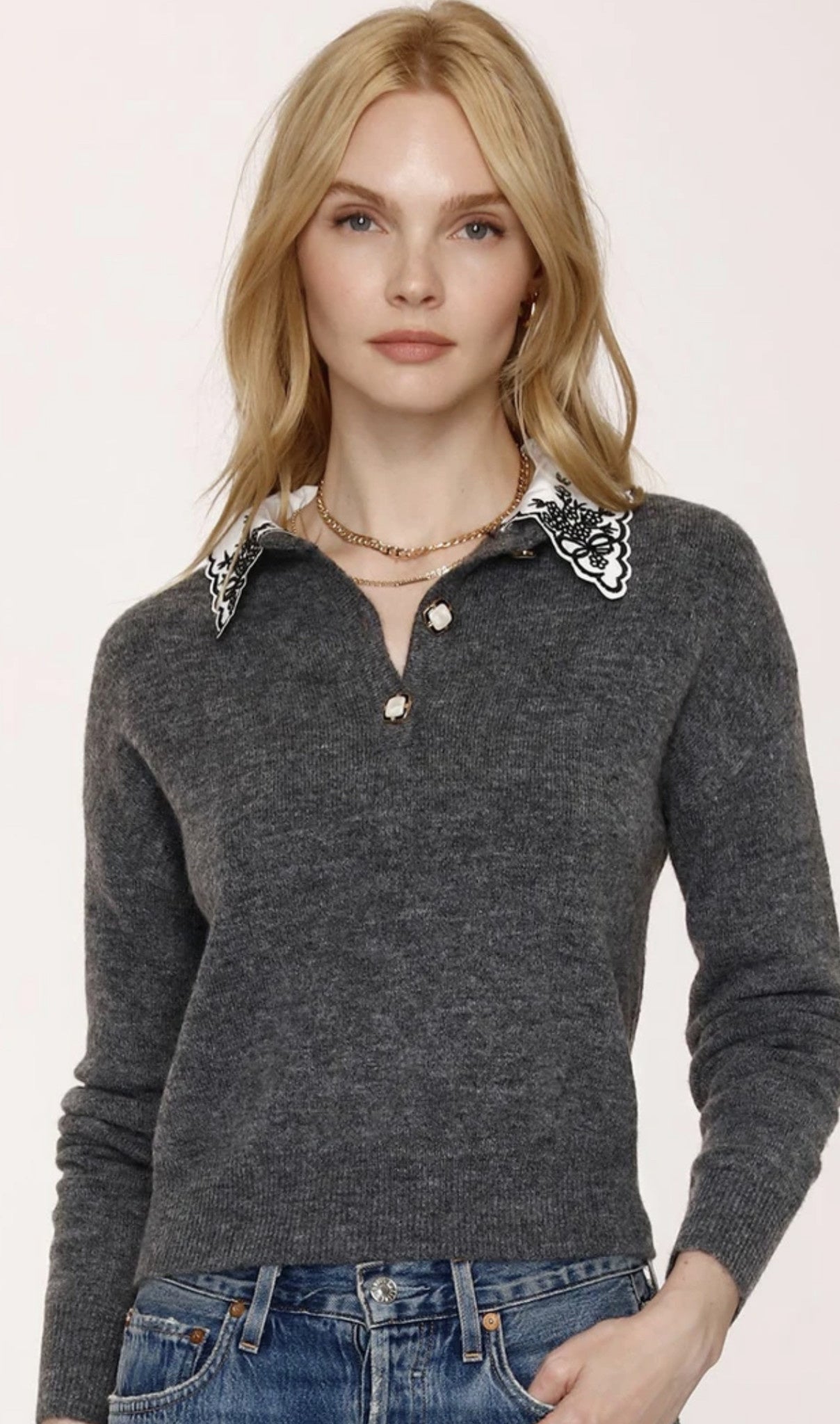 LEXIE 3 BUTTON PULLOVER