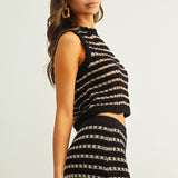 CROCHET KNIT CROP TOP