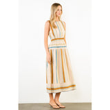 STRIPE MIDI DRESS
