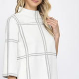 MOCK NECK SWEATER BELL SLEEVE