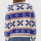 THE VALERIE COLLARD RIBBED KNIT SWEATER
