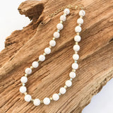 Cream 10mm Studded Necklace