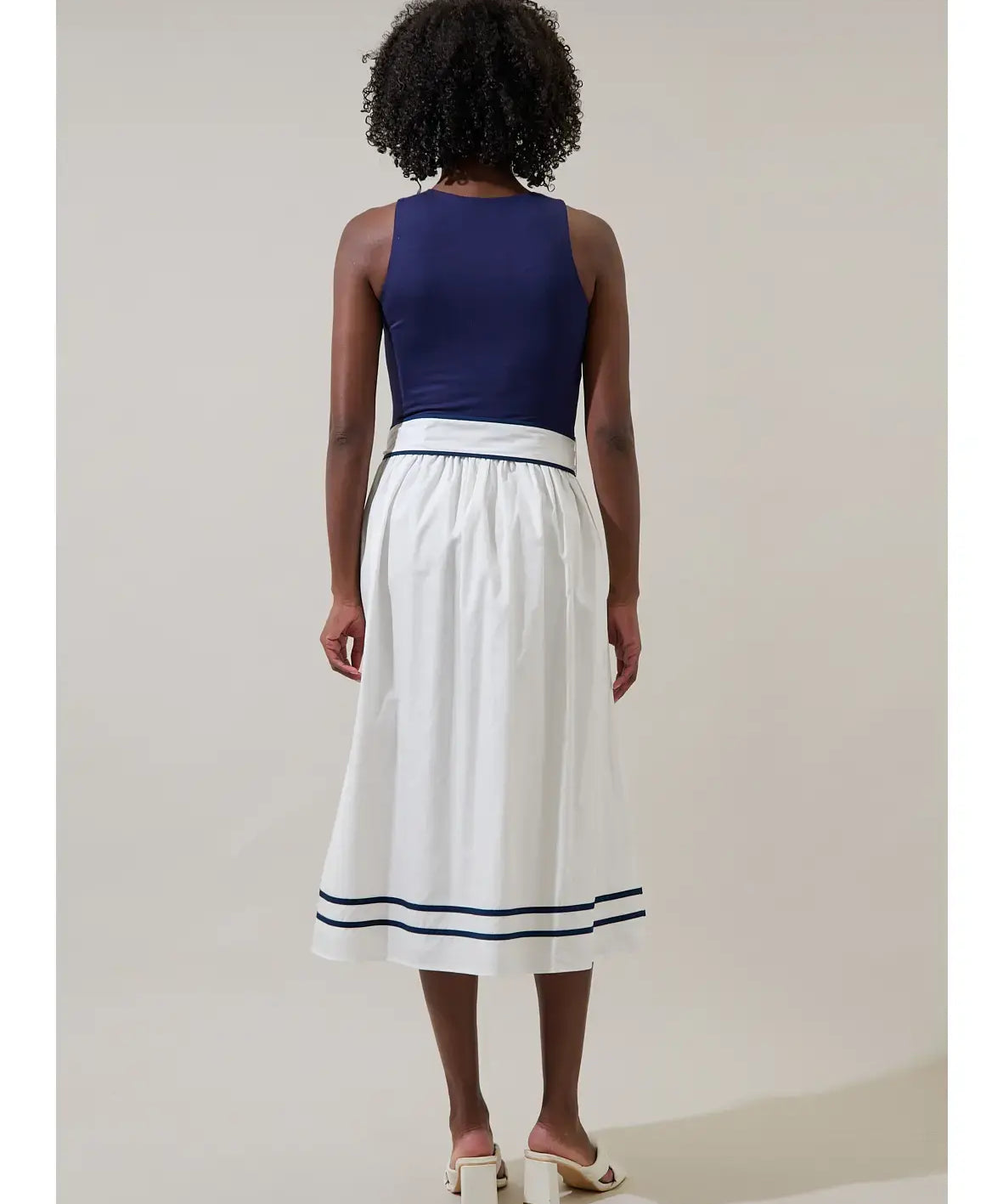 GIANA COLOR BLOCK MIDI DRESS
