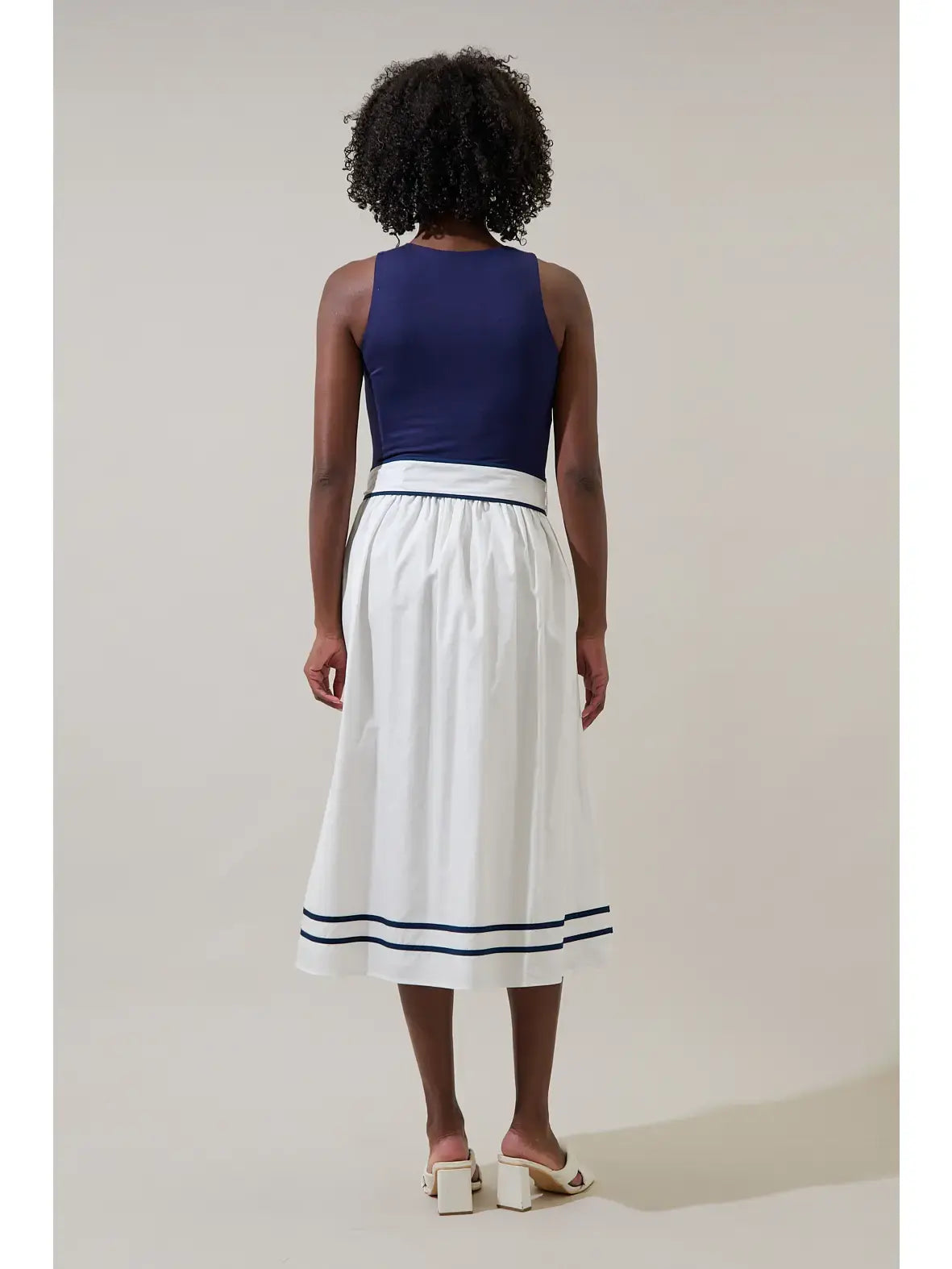 GIANA COLOR BLOCK MIDI DRESS