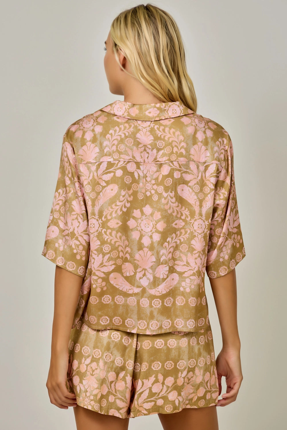 BOTANICAL PRINT SHORT SET