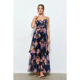 CORSET BODICE TIERED MAXI