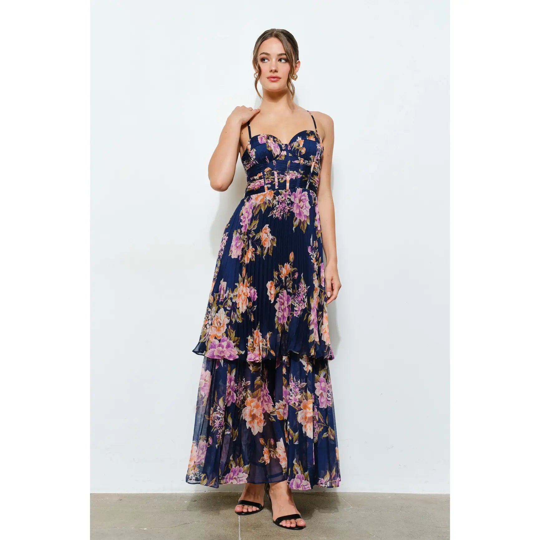 CORSET BODICE TIERED MAXI