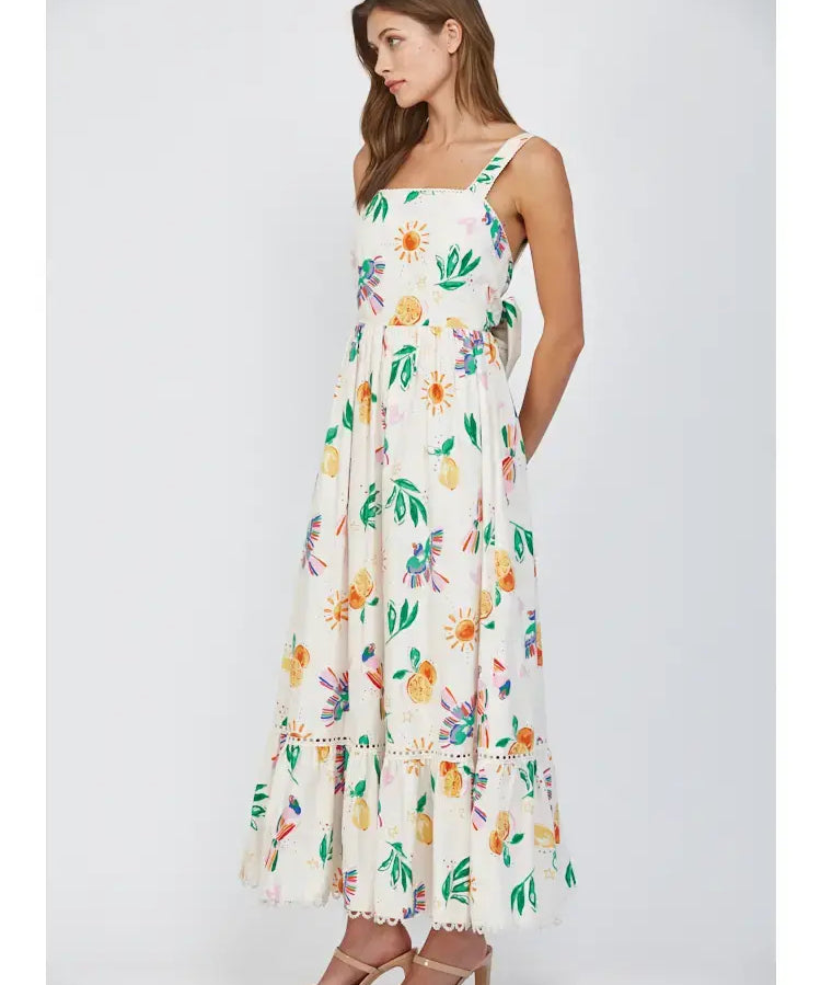 TUCAN PRINT MIDI W/BOW