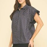 GEOMETRIC DIAMOND PRINT SHIRT
