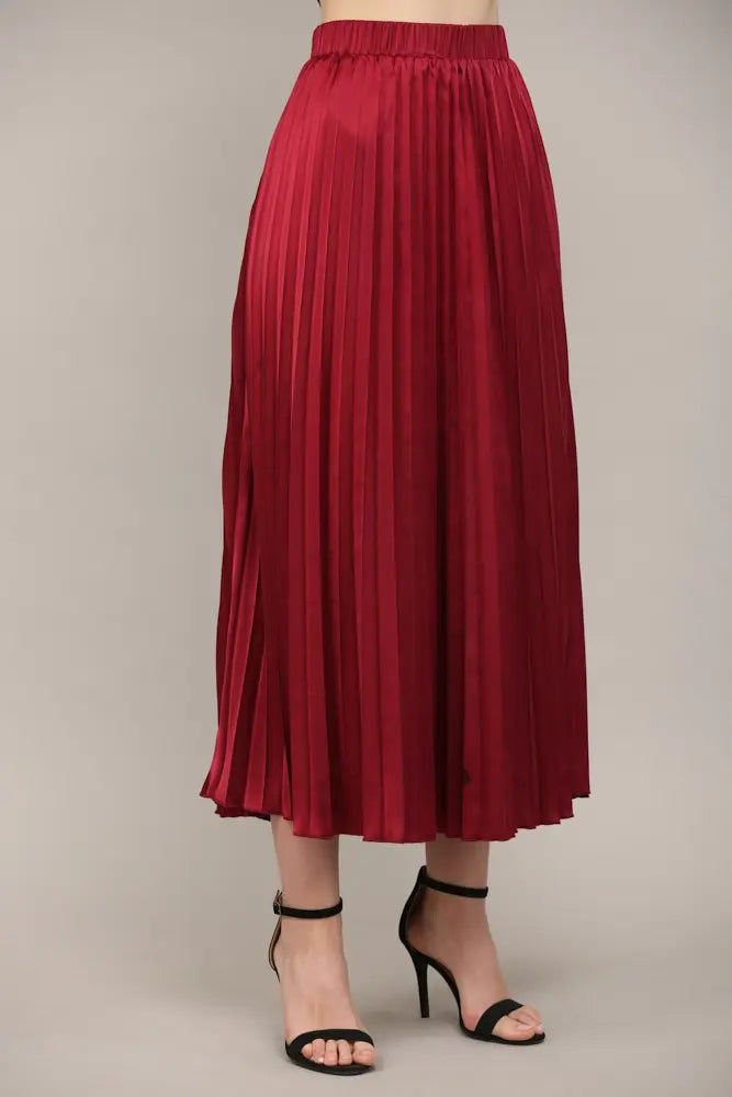 PLEATED MIDI SKIRT