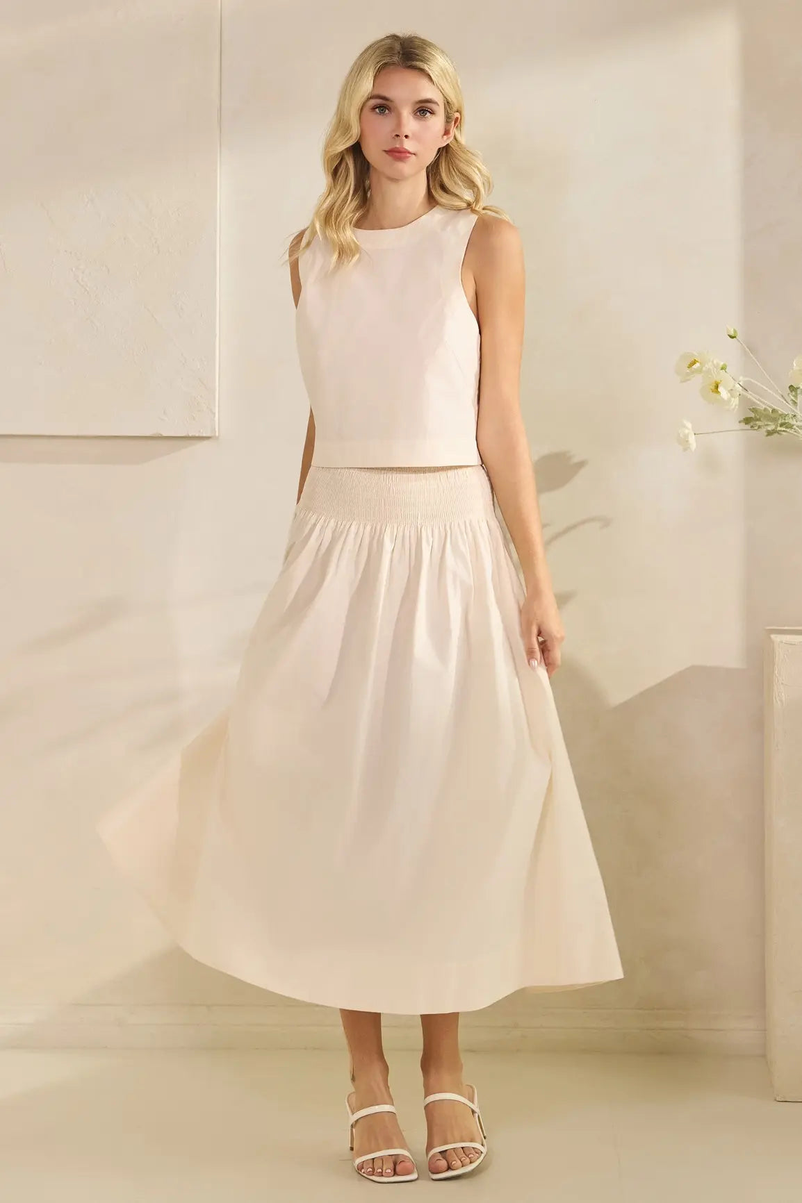 POPLIN CROP TANK TOP