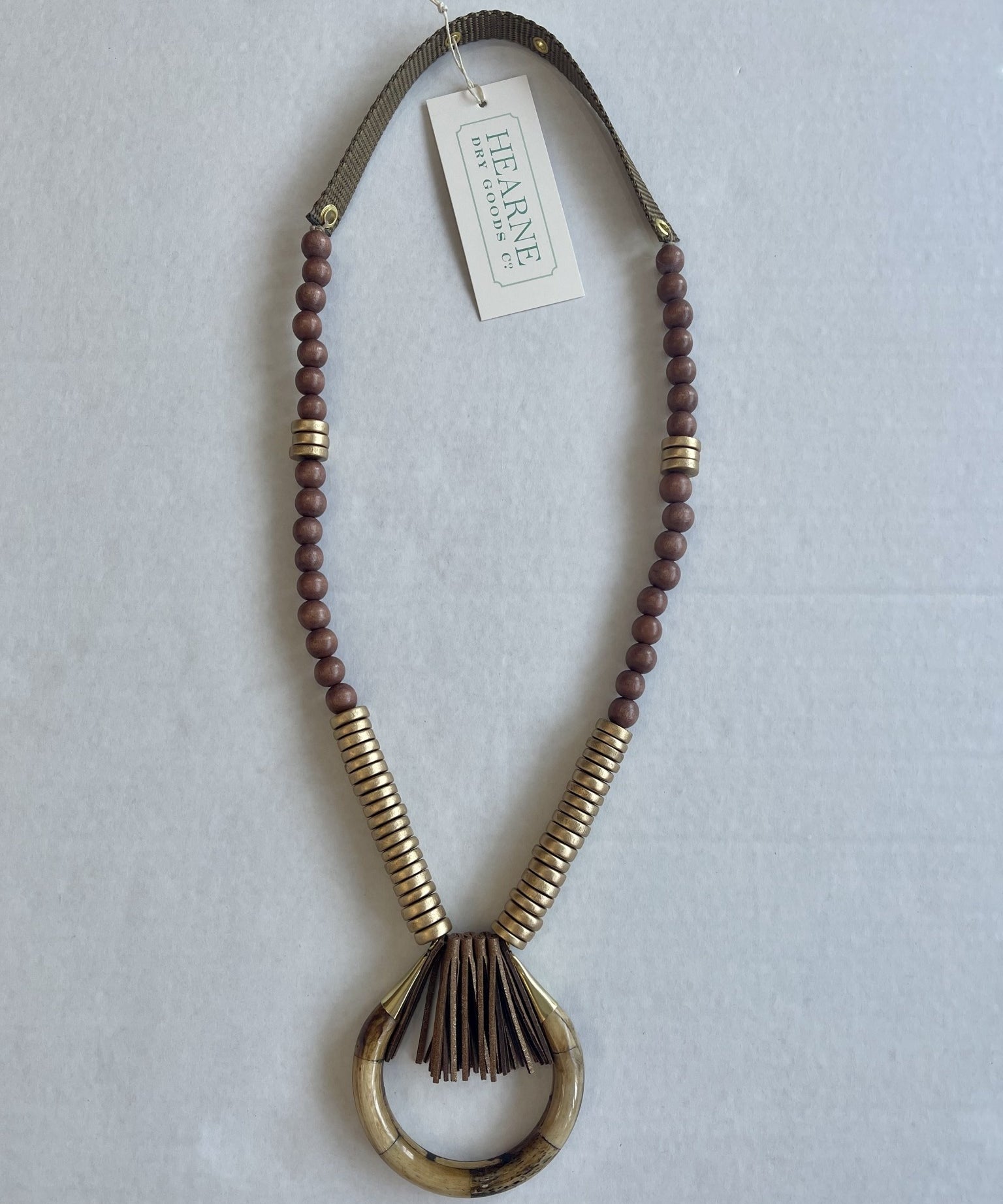 WYNONNA TAN FRINGE NECKLACE