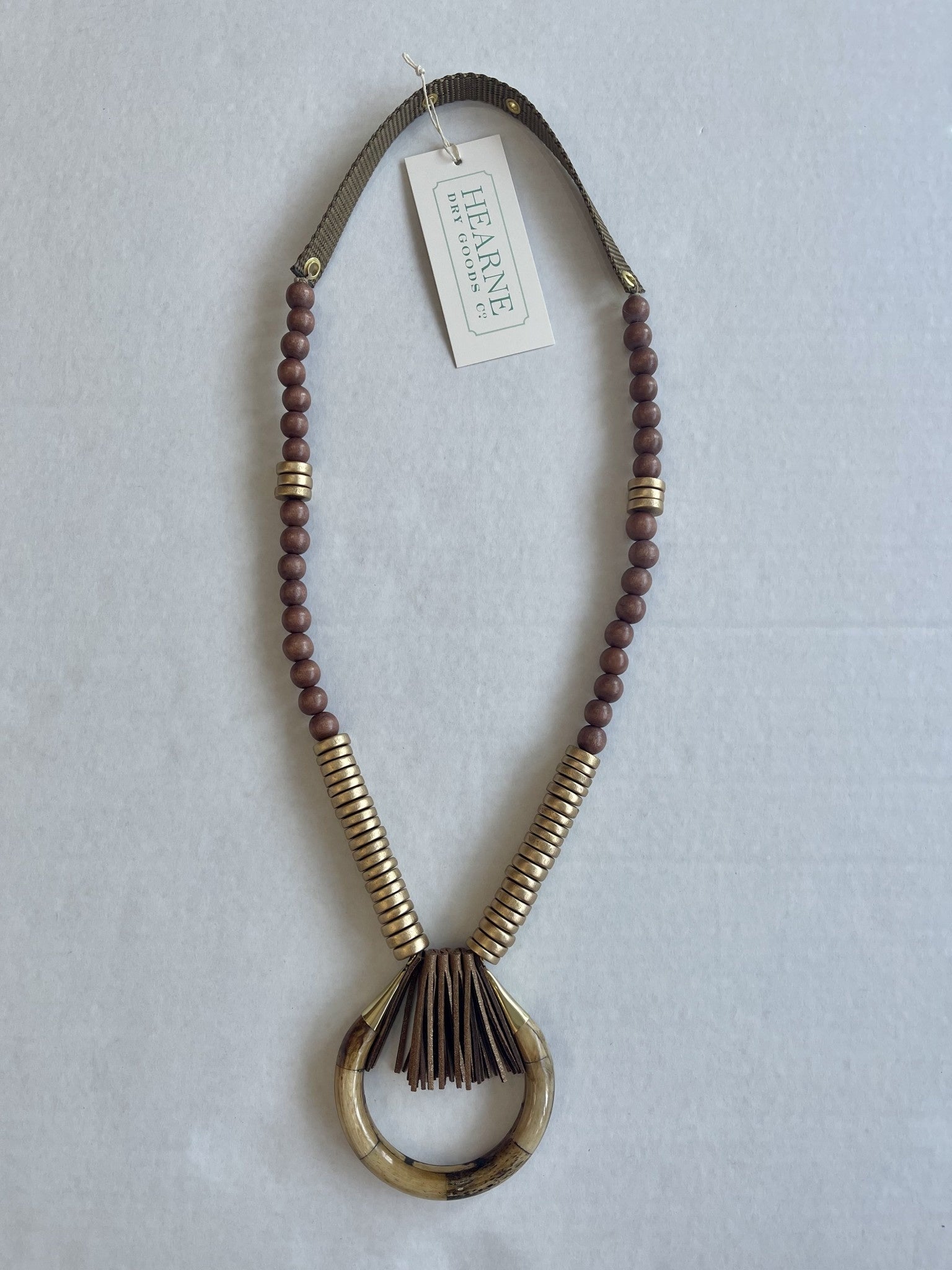 WYNONNA TAN FRINGE NECKLACE