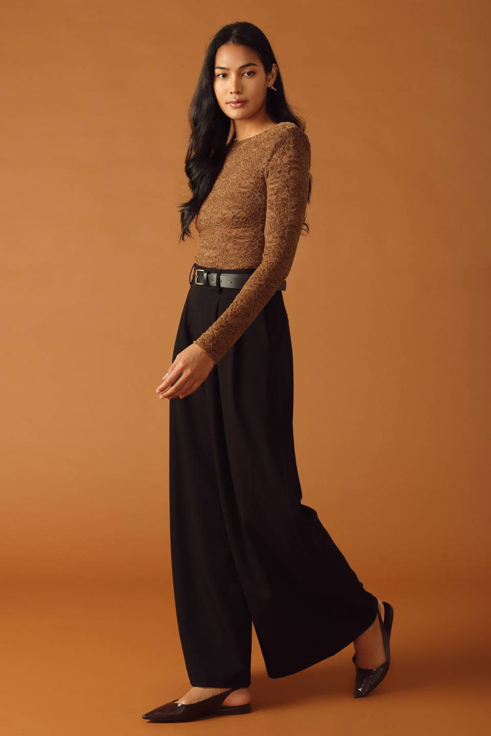 WOVEN LACE BODYSUIT