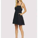 SPAGHETTI STRAP COTTON MINI DRESS