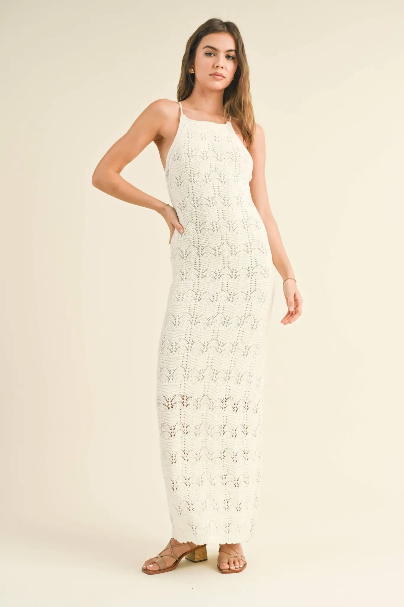 CROCHET KNITTED LONG DRESS